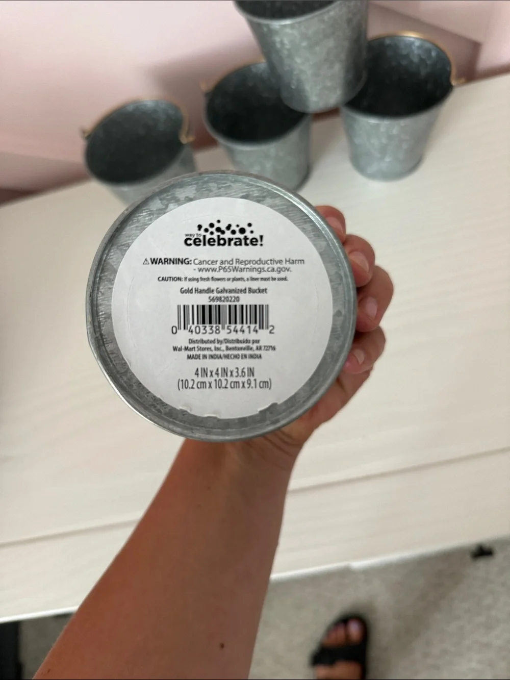 Center Piece Decor Buckets NWT